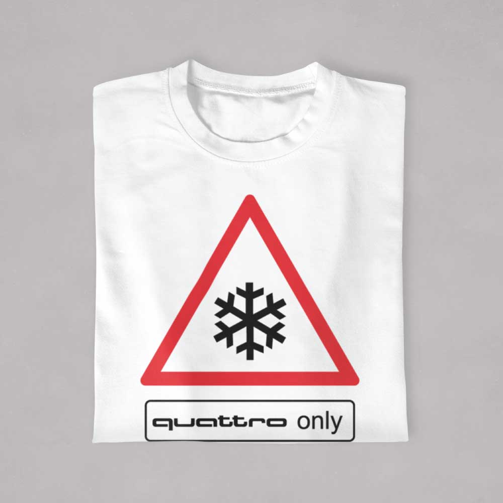 Quattro only | pánske tričko - biele